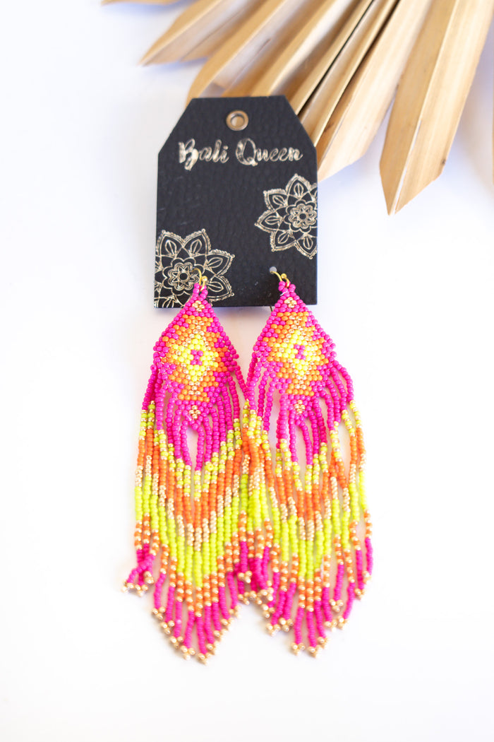 Neon Shield Earrings | Shop Bali Queen