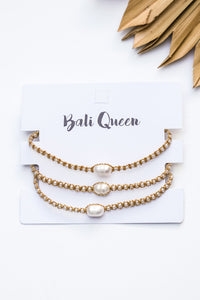 Three For Me Pearl Bracelet Pack | Shop Bali Queen