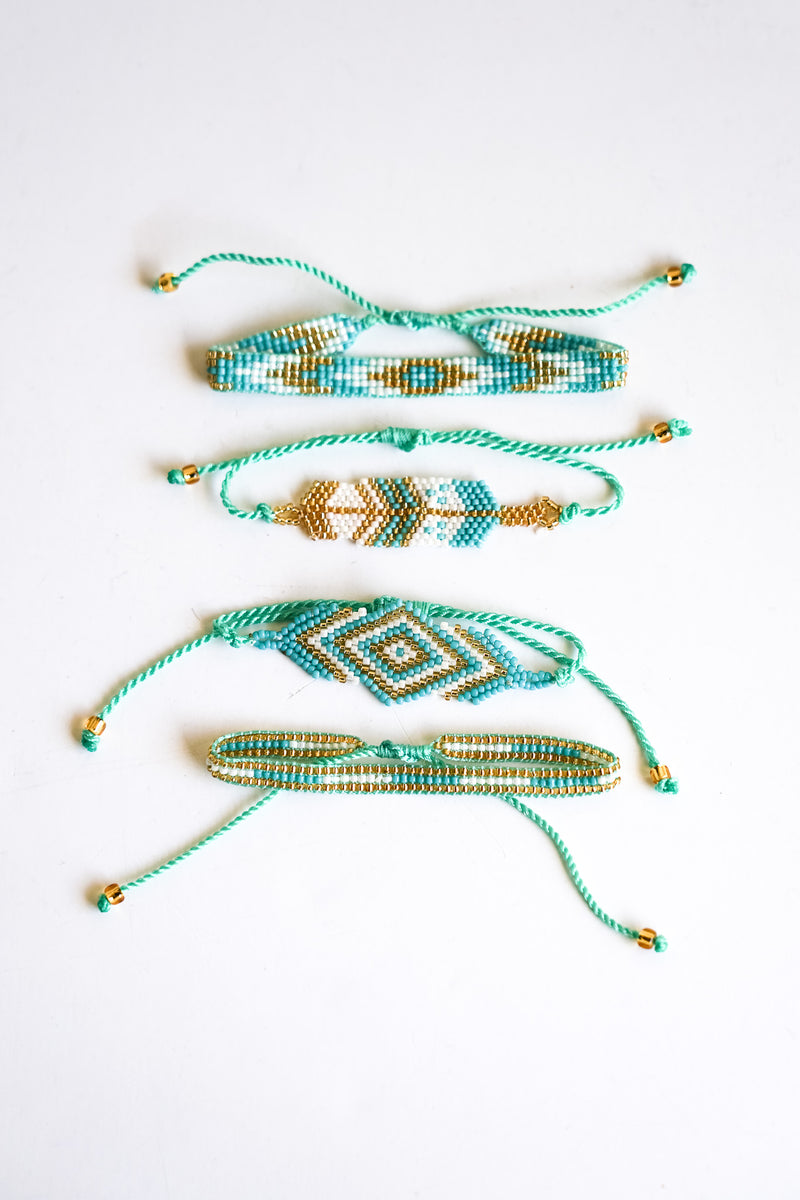 Boho Burlap Seed Beed Bracelet 4-Pack | Shop Bali Queen