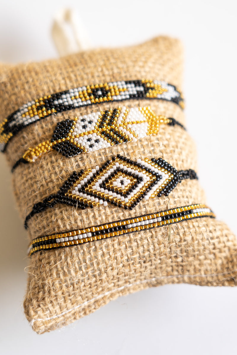 Boho Burlap Seed Beed Bracelet 4-Pack | Shop Bali Queen