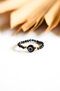 Evil Eye Stone Stretch Ring | Shop Bali Queen