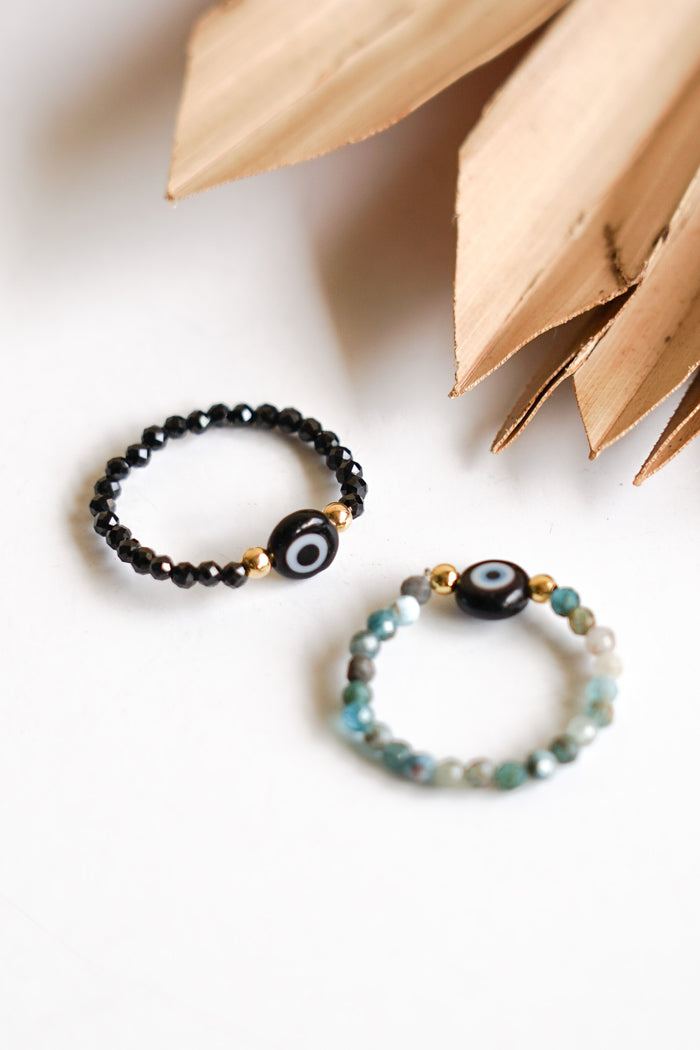 Evil Eye Stone Stretch Ring | Shop Bali Queen