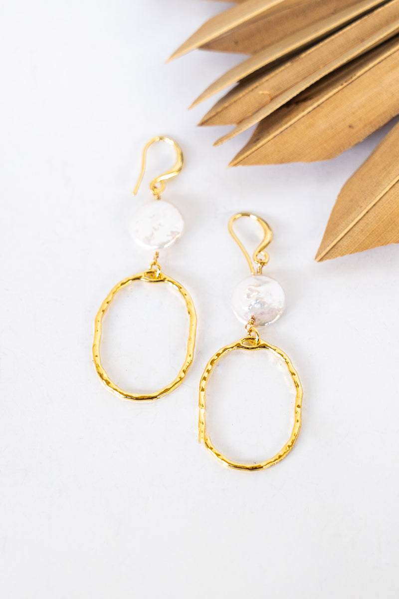 La Perla Etched Oval Earrings | Shop Bali Queen