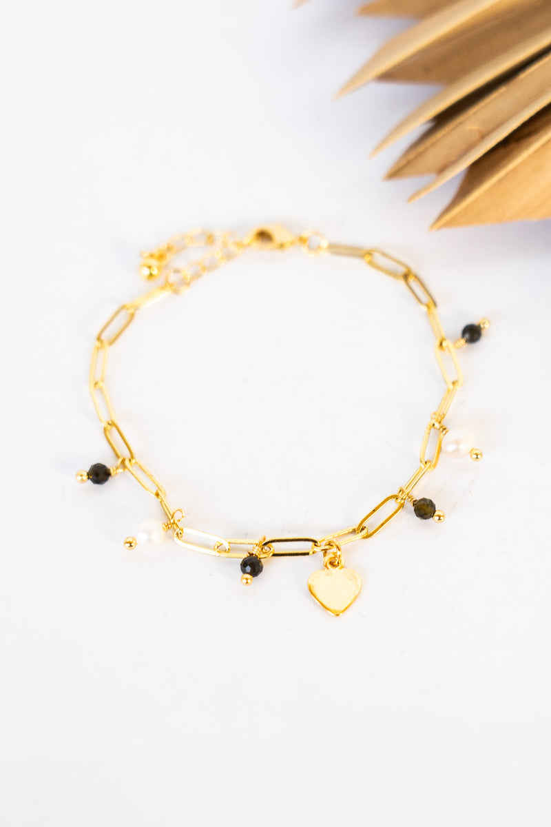 18K Link Secret Heart Pearl Bracelet | Shop Bali Queen