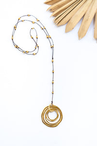 Lady Of The Rings Gold Alloy Necklace | Shop Bali Queen