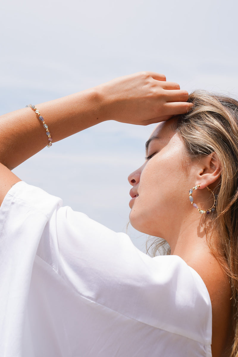 Beach Pebbles Hoop Earrings | Shop Bali Queen