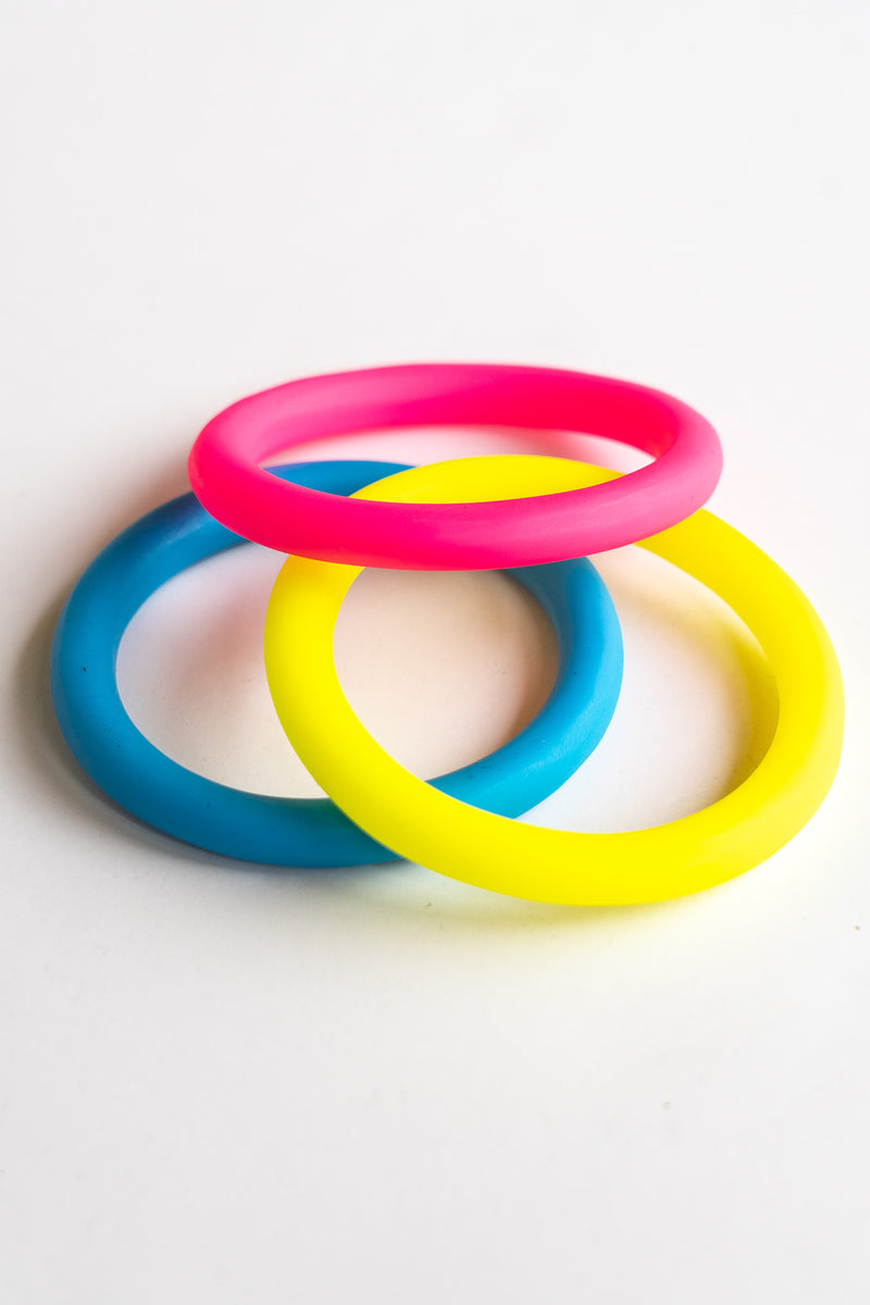 Neon Yellow Resin Bangles | Shop Bali Queen