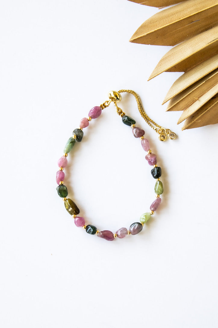 Beach Pebbles Gold Pull Bracelet | Shop Bali Queen