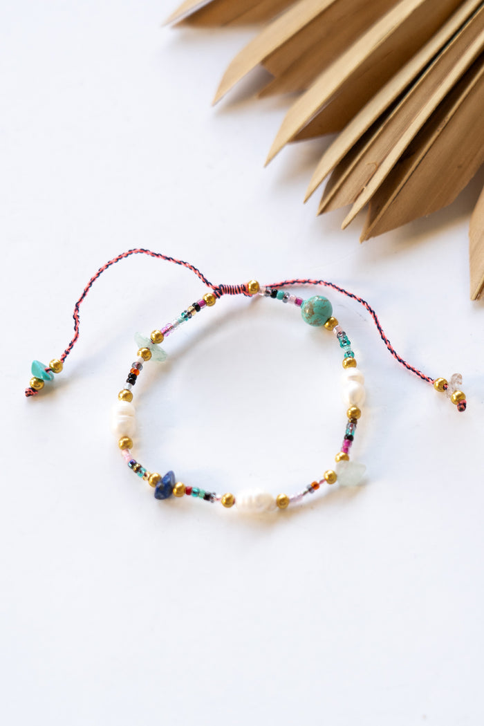 Rainbow Evil Eye Anklet | Shop Bali Queen