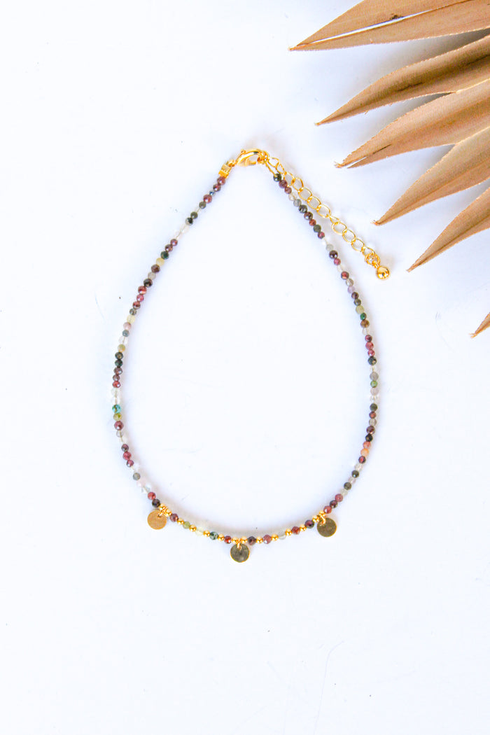 Gold Disc and Gemstone Anklet | Shop Bali Queen