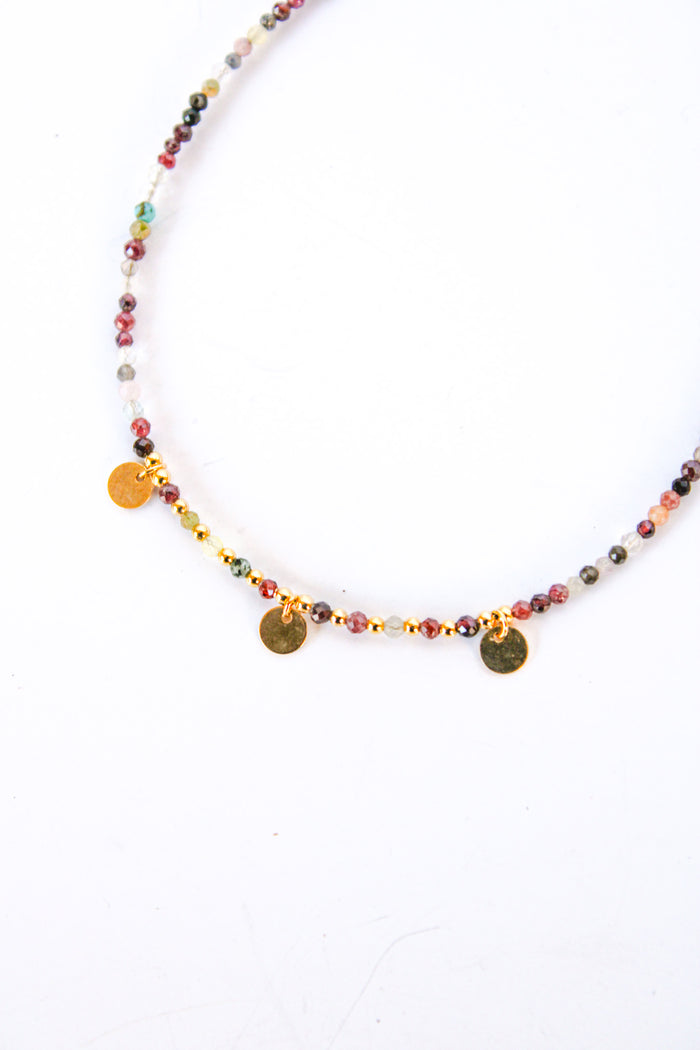 Gold Disc and Gemstone Anklet | Shop Bali Queen