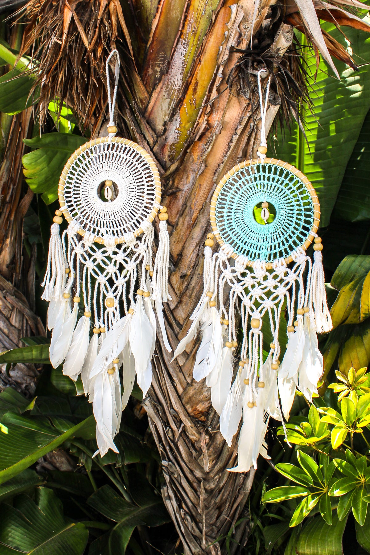 7" Crochet Dreamcatcher w/ Shell & Tassel | Shop Bali Queen