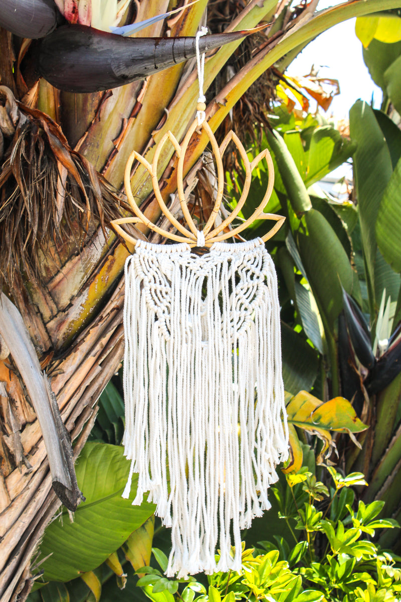 Lotus Macrame Fringe Dreamcatcher | Shop Bali Queen