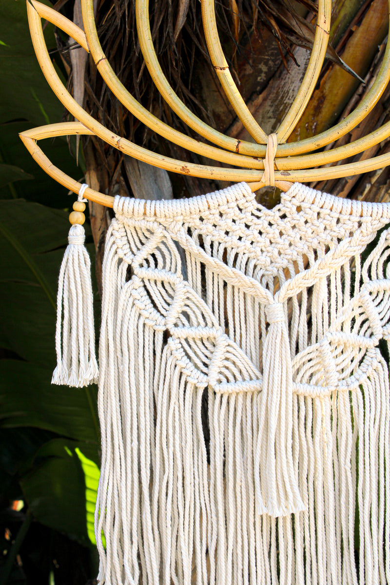 Lotus Macrame Fringe Dreamcatcher | Shop Bali Queen