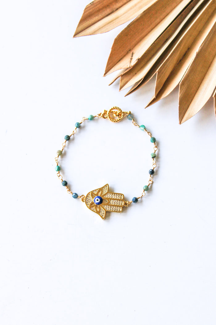 18K Toggle Mega Hamsa Bracelet | Shop Bali Queen