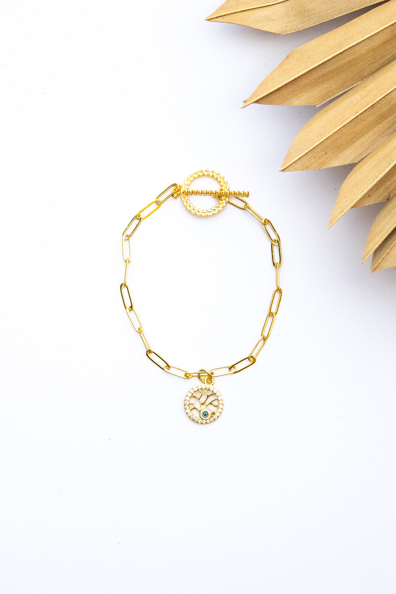 18K Link Tree of Life Bracelet | Shop Bali Queen