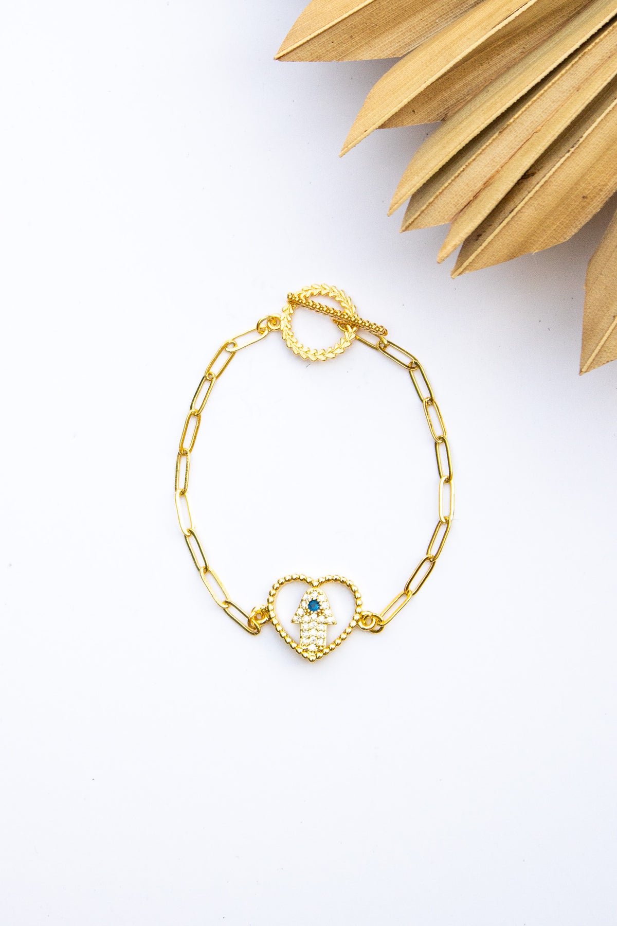 18K Link Heart of Fatima Bracelet | Shop Bali Queen