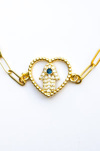 18K Link Heart of Fatima Bracelet | Shop Bali Queen