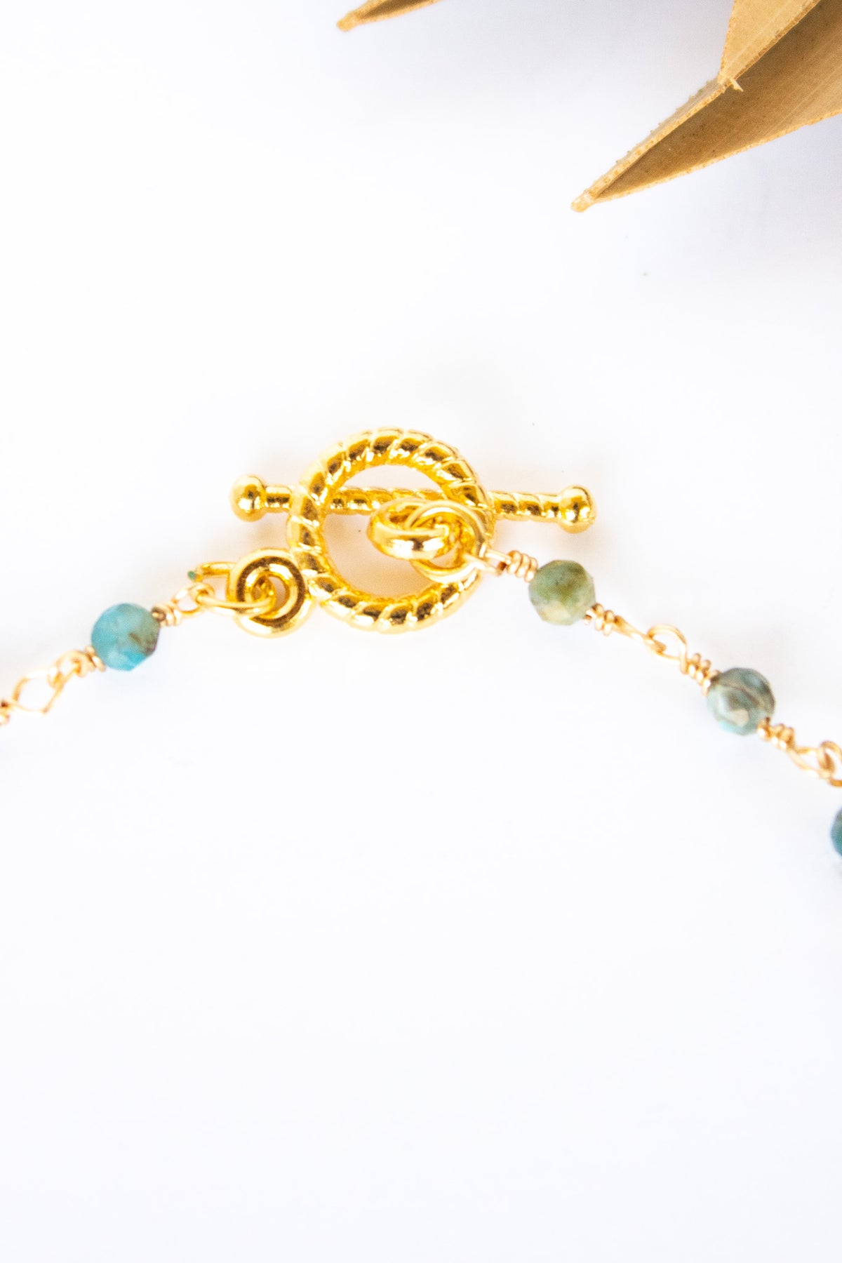 18K Toggle Sm Hamsa Blue Apatite Bracelet | Shop Bali Queen