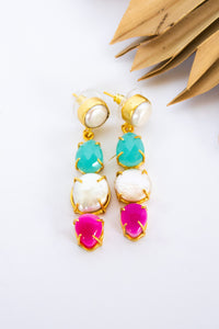 Dasha Pearl & Topaz Stack Earring | Shop Bali Queen