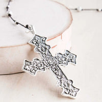 Etched Cross Alloy Necklace | Shop Bali Queen