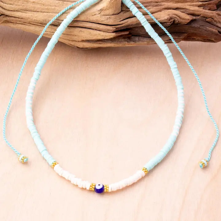 Tubular Evil Eye Choker