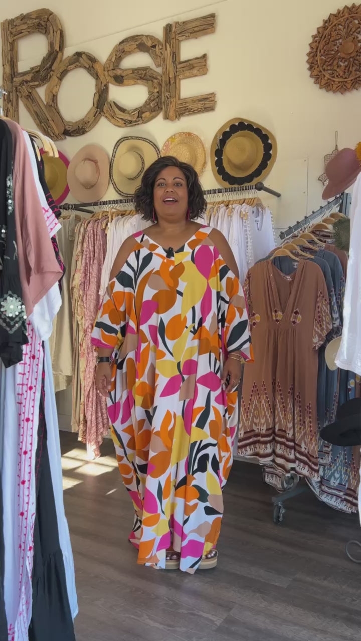 Palm Springs Open Shoulder Caftan | Shop Bali Queen