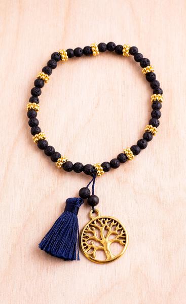 Tree of Life Lava Stone Stretch Bracelet | Shop Bali Queen