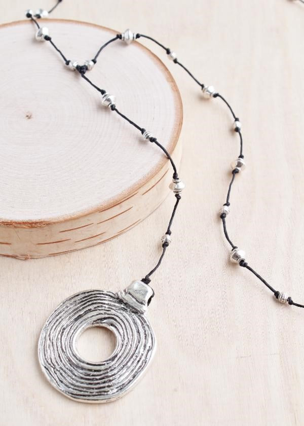 Etched Disc Alloy Necklace | Shop Bali Queen