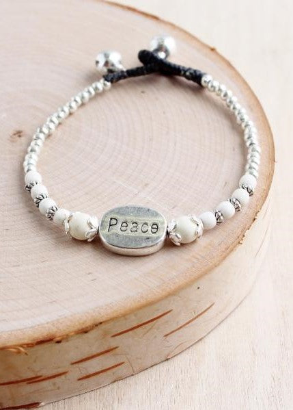 Peace Stone Alloy Bracelet | Shop Bali Queen