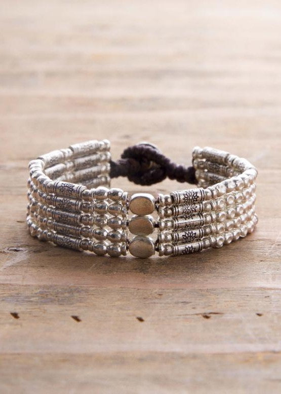 Sunflower & Oval Premium Alloy Bracelet | Shop Bali Queen