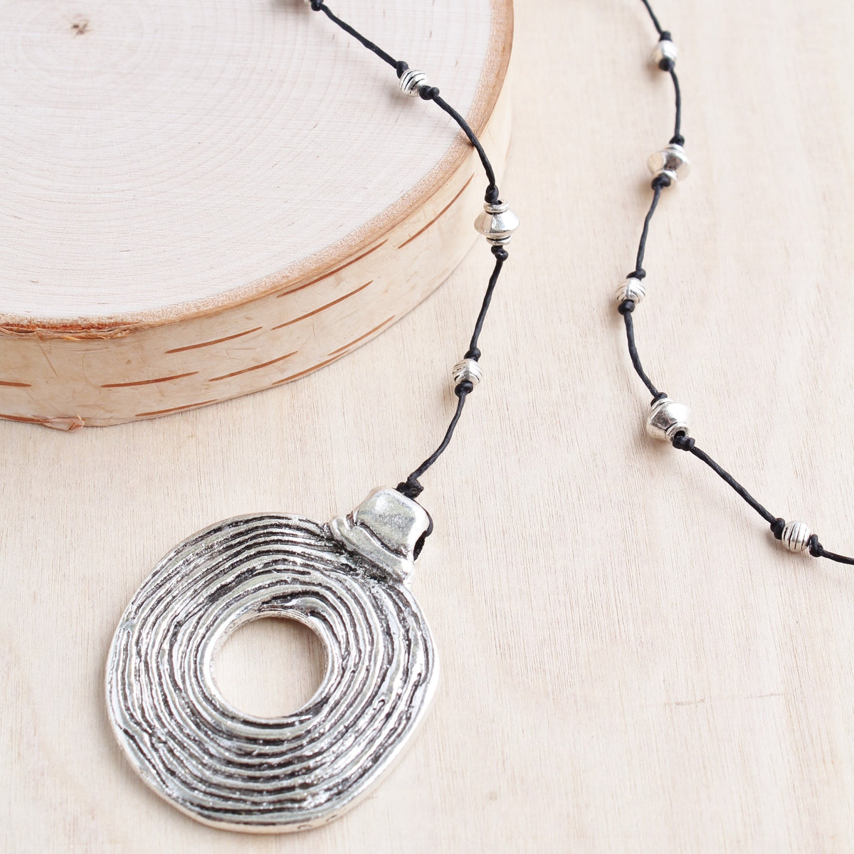 Etched Disc Alloy Necklace | Shop Bali Queen