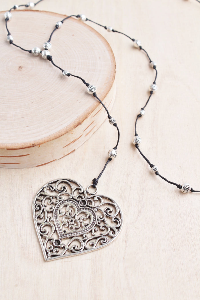 Filigree Heart Alloy Necklace | Shop Bali Queen