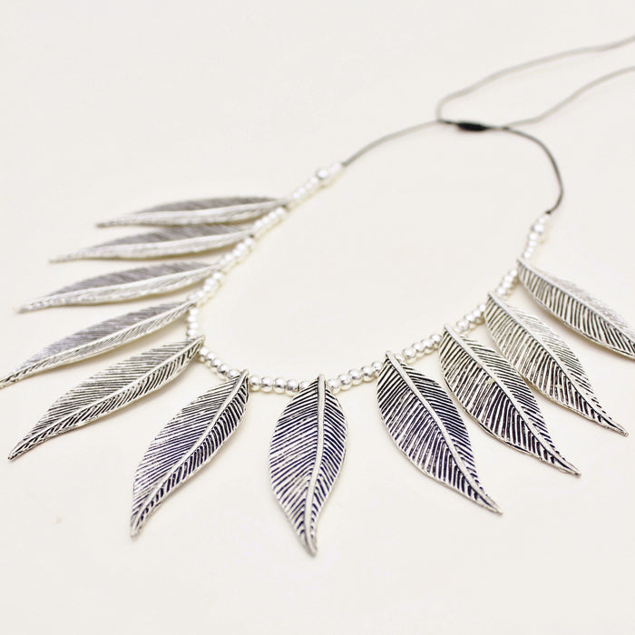 Leaf Adjustable Alloy Necklace | Shop Bali Queen