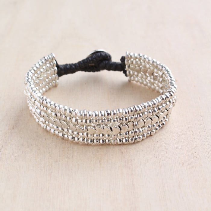 Single Row Heart Premium Alloy Bracelet | Shop Bali Queen